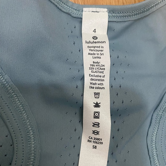 Lululemon Zoned In Tank size 4 - Picture 5 of 5
